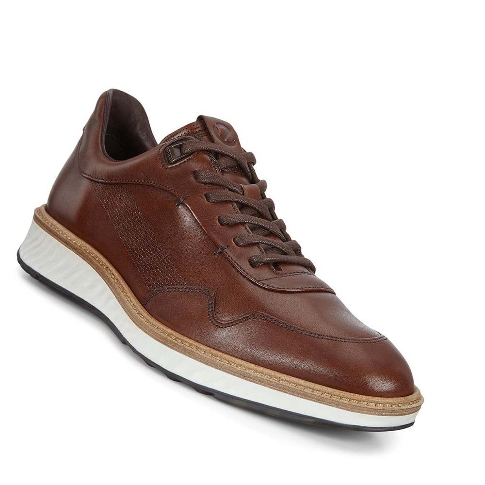 Men's Ecco St.1 Hybrid Sneakers Brown | USA 646JPQ